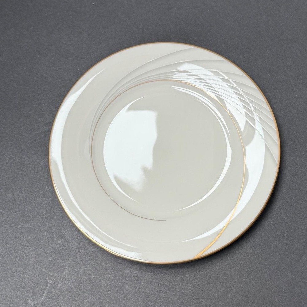 Noritake Golden Tide Bread and Butter Plate Fine China Japan Gold Trim Swirl